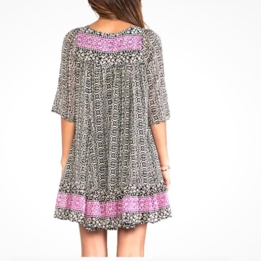 Free People Penny Lane Babydoll
Tunic Dress Boho Print Chiffon Pockets Size L - Picture 3 of 12